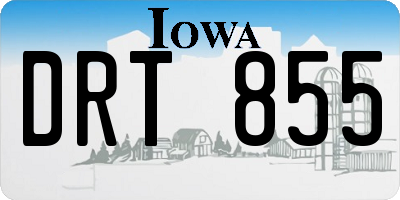 IA license plate DRT855