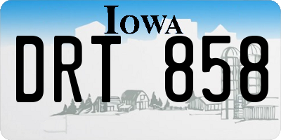 IA license plate DRT858