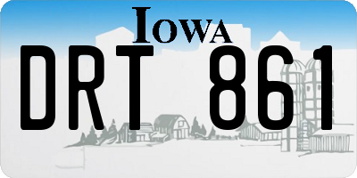 IA license plate DRT861
