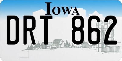 IA license plate DRT862