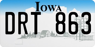 IA license plate DRT863