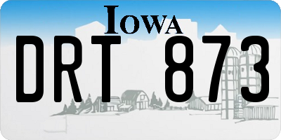 IA license plate DRT873