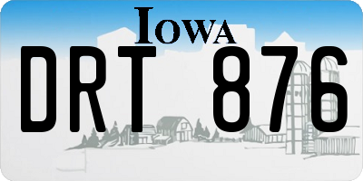 IA license plate DRT876