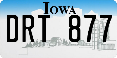 IA license plate DRT877