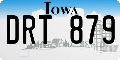 IA license plate DRT879