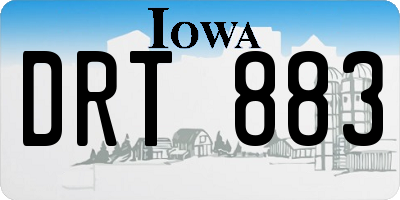 IA license plate DRT883