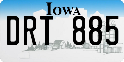 IA license plate DRT885