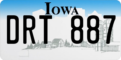IA license plate DRT887