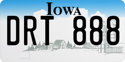 IA license plate DRT888