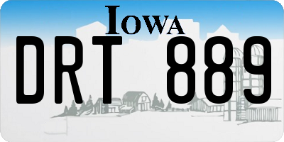 IA license plate DRT889