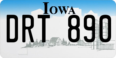 IA license plate DRT890