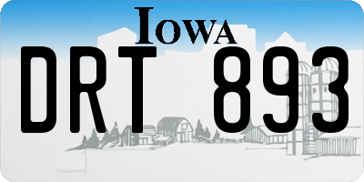 IA license plate DRT893