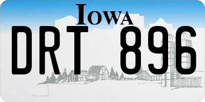 IA license plate DRT896