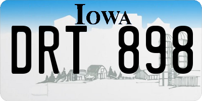 IA license plate DRT898