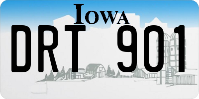 IA license plate DRT901