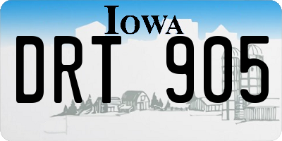 IA license plate DRT905
