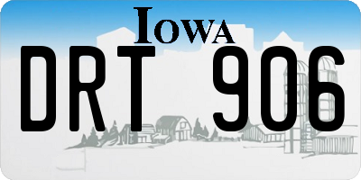 IA license plate DRT906