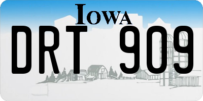 IA license plate DRT909