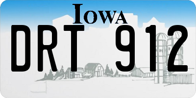 IA license plate DRT912
