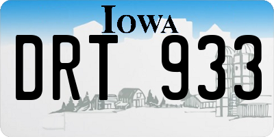 IA license plate DRT933