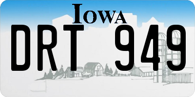 IA license plate DRT949