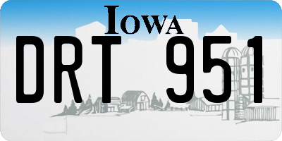 IA license plate DRT951