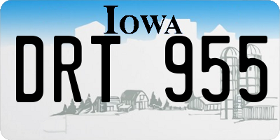 IA license plate DRT955