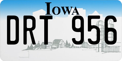 IA license plate DRT956