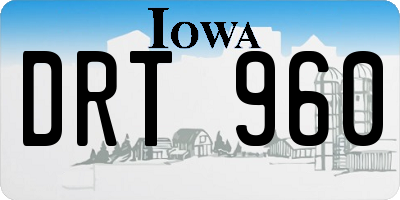 IA license plate DRT960