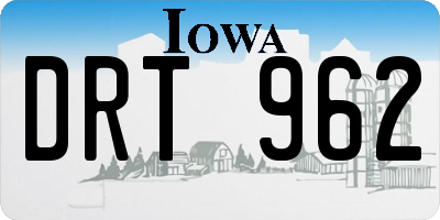 IA license plate DRT962
