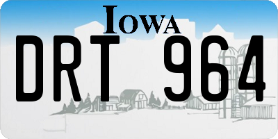 IA license plate DRT964