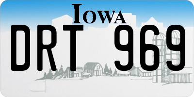 IA license plate DRT969
