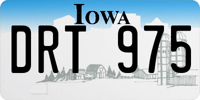 IA license plate DRT975