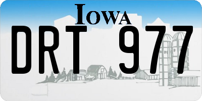 IA license plate DRT977
