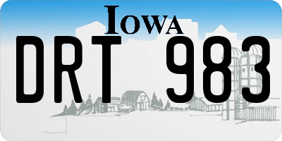 IA license plate DRT983