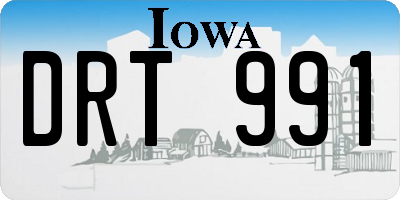 IA license plate DRT991