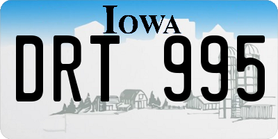 IA license plate DRT995