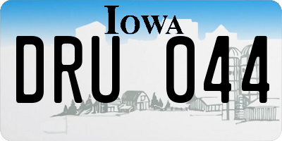 IA license plate DRU044
