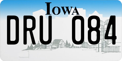 IA license plate DRU084