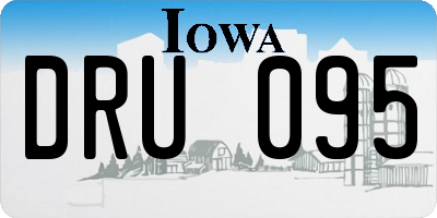 IA license plate DRU095