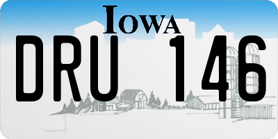 IA license plate DRU146