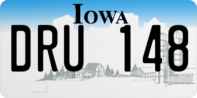IA license plate DRU148