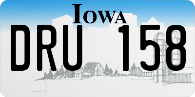 IA license plate DRU158