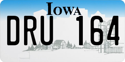 IA license plate DRU164