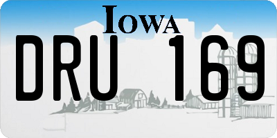 IA license plate DRU169