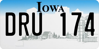 IA license plate DRU174