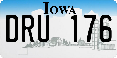IA license plate DRU176