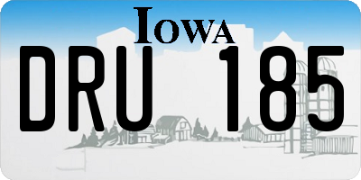 IA license plate DRU185