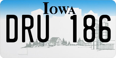 IA license plate DRU186