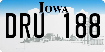 IA license plate DRU188